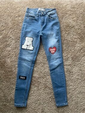 Celebrity ACE High Rise Skinny Jeans 1989 Swiftie Patches Sz 0/24